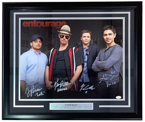 Entourage cast signed framed - entourage,
